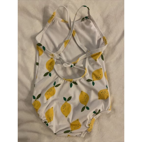 Hanna Andersson 85 Swimsuit Girls Swim Bathing Suit 1 Piece Lemons 2t - Picture 2 of 3